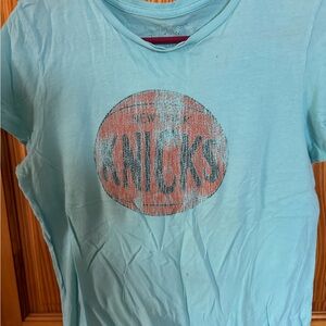 Original Retro Brand Light Blue Short Sleeve Knicks Graphic Tee